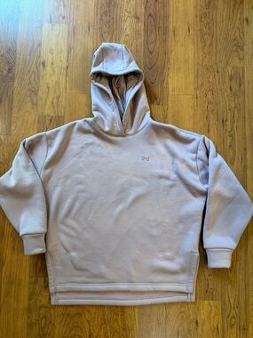 Under Armour Medium Mauve/Dusty Pink Armour Fleece Hoodie, Like New